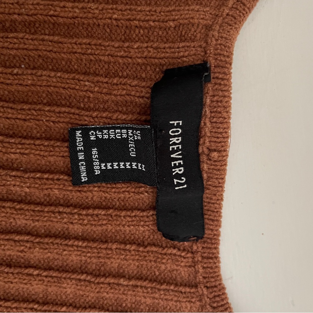 Forever 21 Rust Ribbed Knit Top - Picture 2 of 2